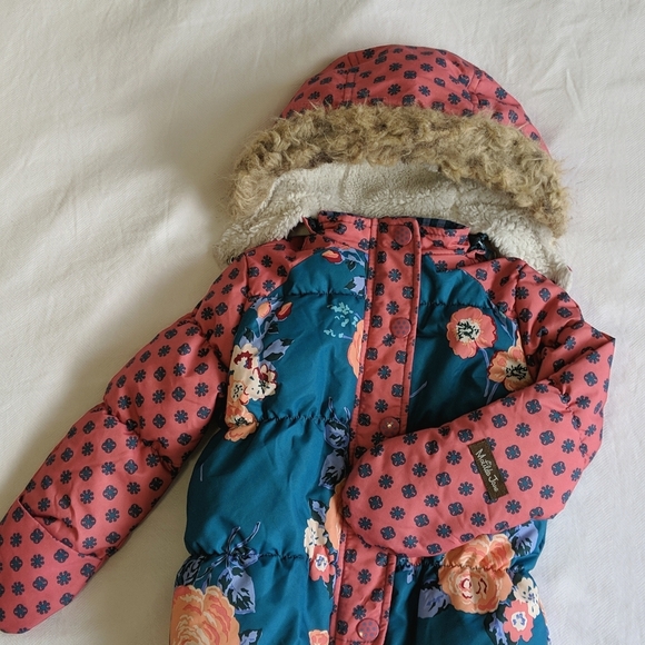 matilda jane floral rosy cheeks snowsuit bunting suit 6-12 months baby girl - Picture 11 of 12